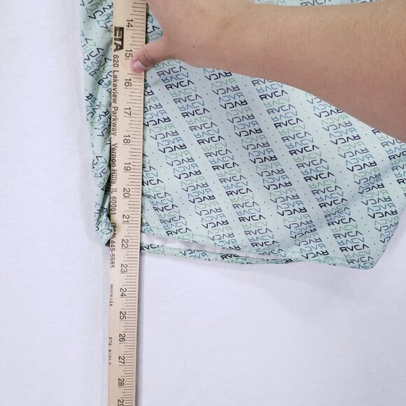 RVCA Artist Network Program Green Logo Pattern Beach Swim Trunks Size 38 - Picture 3 of 16